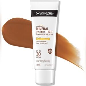 🌙 B76 - Neutrogena Purescreen+ Mineral UV Tint Face Liquid Sunscreen, Deep